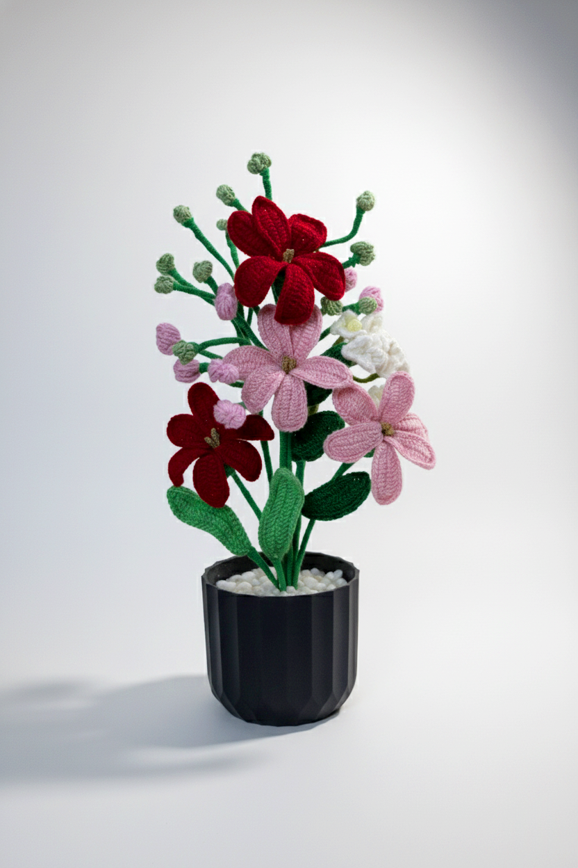 Pink Lily & Rosette Bunch