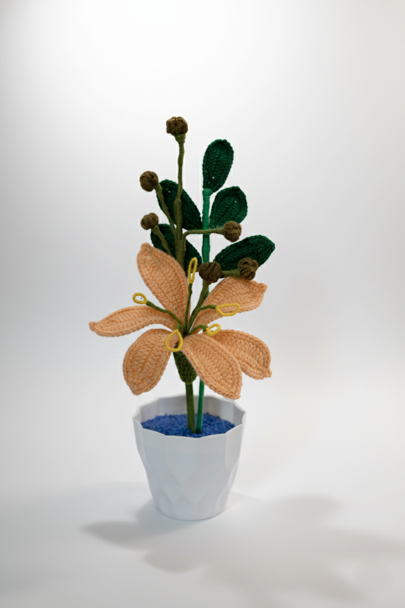 Blush Lily Bloom Pot