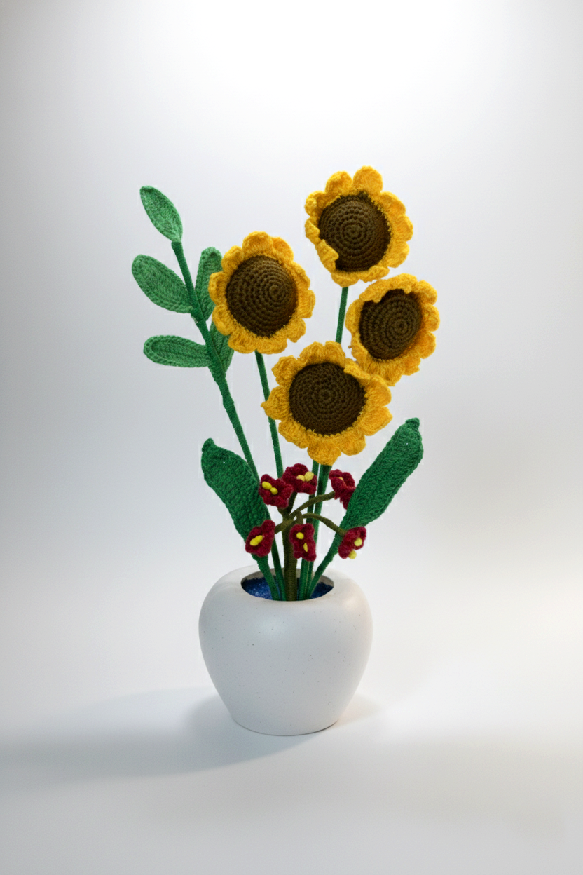 Joyful Sunflower Pot