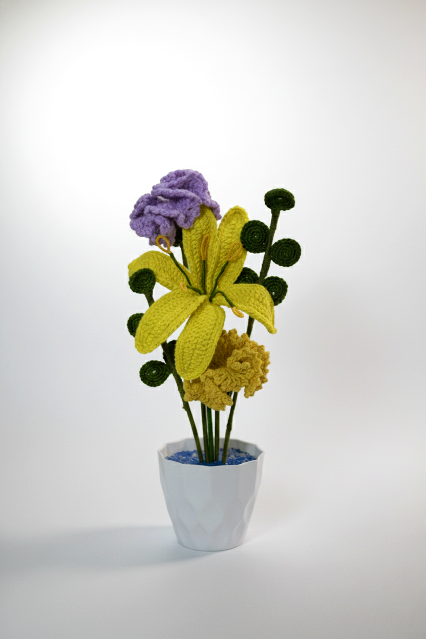 Yellow Grace Floral Pot