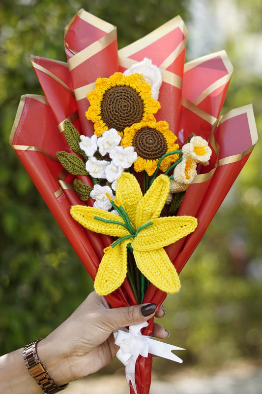 Sunflower, Barmasi & Lily Flowers