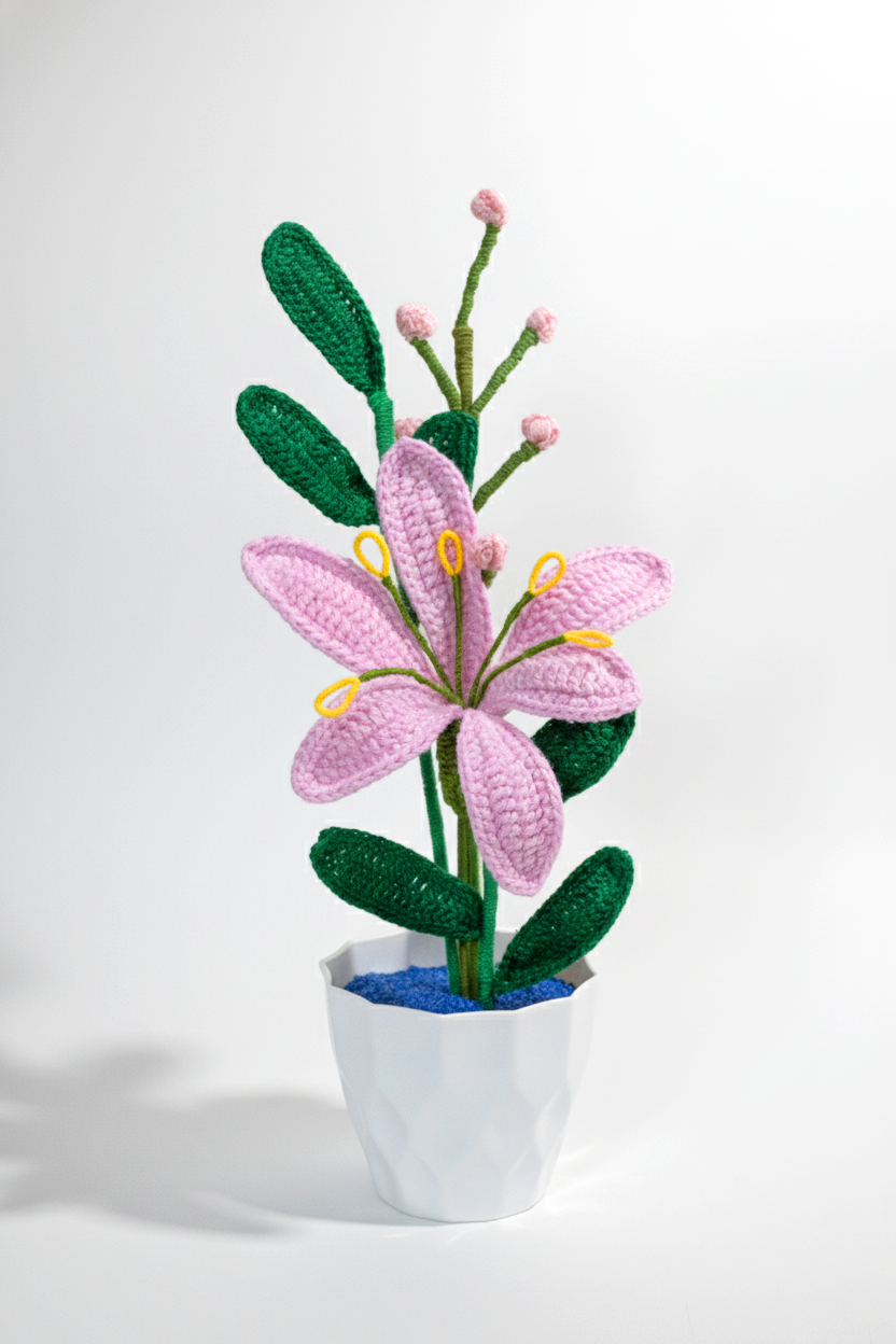 Blush Lily Bloom Pot